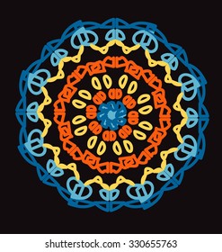 bright floral mandala