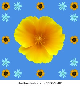 Bright floral ornament