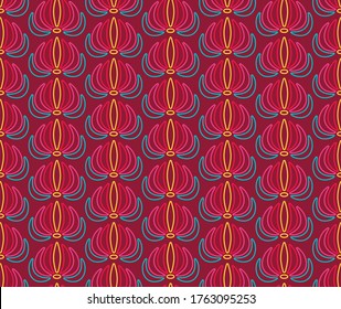 Bright floral pattern. Modern Seamless vector texture perfect for photo backdrops, digital patterns, and bold branding. The florals big, bright, and in full bloom. Live walls. Multicolored flowers.