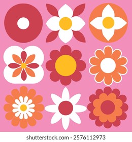 Bright floral patterns with retro and modern inspiration