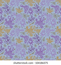bright floral seamless pattern
