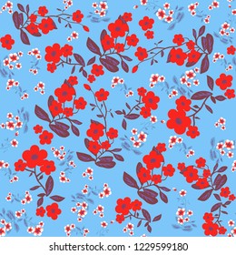Bright floral seamless pattern