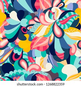 Bright floral seamless pattern