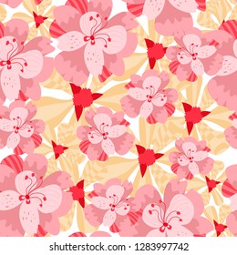 Bright floral seamless pattern