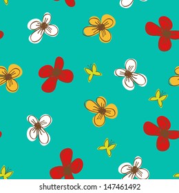 Bright Floral seamless pattern