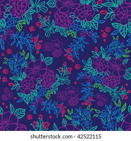 bright floral seamless pattern