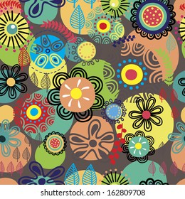 Bright floral seamless pattern. Gorgeous seamless floral background