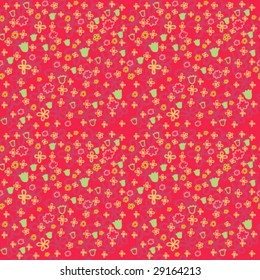 Bright floral seamless pattern in vector