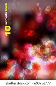 Bright floral summer background. Abstract vector illustration.