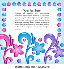 Bright floral vector background