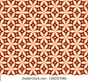 Bright Floral Vector Background. Seamless Geometric Pattern.