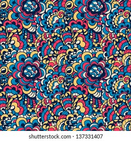 Bright floral wallpaper - seamless pattern