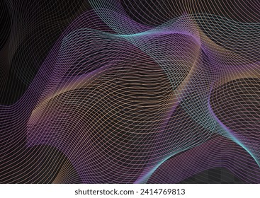 Bright Flow Light Vector Transparent Background. Rainbow Line Technology Template. Shape Abstract Banner. Gradient Blend Smooth Texture.