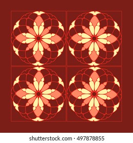 bright flower abstraction tiles