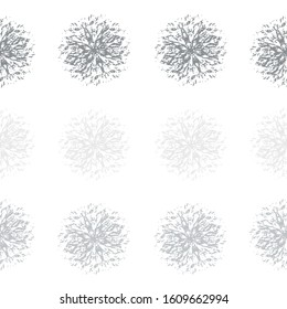 Bright flower decorative element.  Vector nature floral symbols isolated on white background.  Blossom flowers icon ornament in gray and grizzled colors for book print.