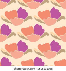 Bright flower seamless pattern design. Can use for print, template, fabric, presentation, textile, banner, poster, wallpaper