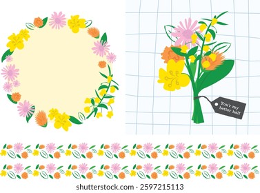 A bright flower set with a spring vibe
