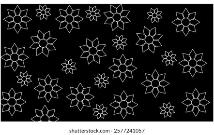 bright flowers on dark background vector