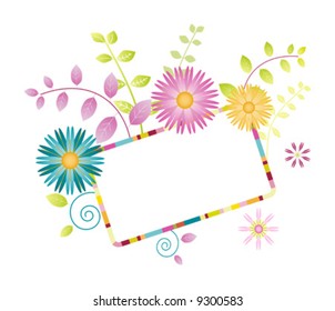 Bright flowers with space for your text - Vector version