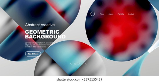 Bright fluid gradient circles abstract background. Business or technology design for wallpaper, banner, background, landing page, wall art, invitation, prints