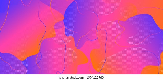 Bright Fluid Shapes. Gradient Liquid Background. Abstract Memphis Template. Red Graphic Pattern. Vibrant Fluid Banner. Business Wave Illustration. Blue Graphic Texture. Business Fluid Design.