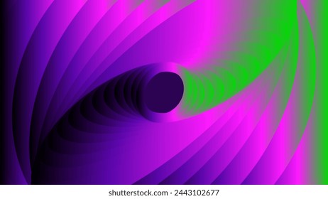 Bright fluid violet, dark, neon light green background. Abstract liquid purple pink spiral wave. Glitch Art trippy digital screen. Backdrop. banner. Template. Luxury texture. Creative flyer. Card