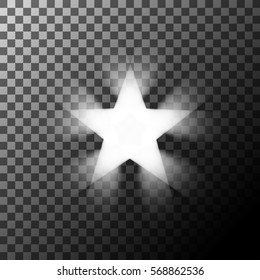 Bright flying star isolated. Vector illustration.