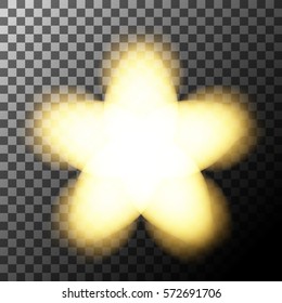 Bright flying star isolated. Vector illustration