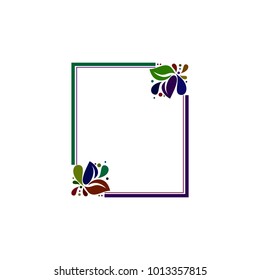 Bright frame with free space for your text. Vector illustration.