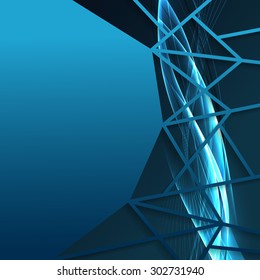 Bright frame with speed swoosh wave lines. Vector illustration