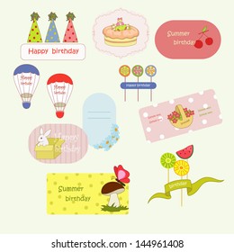 Bright frames with  birthday