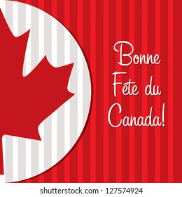 Bright French Canada Day card in vector format.