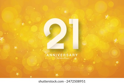 Bright and fresh design for the 21st anniversary celebration. Premium vector design for greetings, party invitations and social media posts.