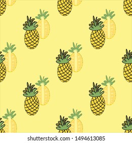 Bright and fresh fruits Seamless Pattern Illustration. Can use for print, template, fabric, presentation, textile, banner, poster, wallpaper, poster