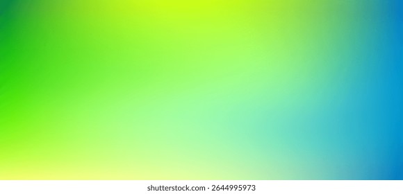 Bright and fresh gradient blending yellow, blue, and green tones, perfect for modern, nature-inspired, and abstract digital designs or clean vector backgrounds.