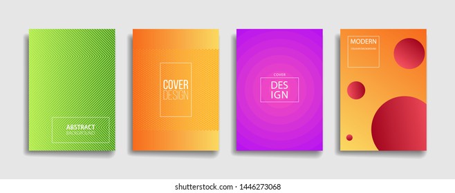 bright fresh gradient color abstract pattern background cover design. cool modern background design with trendy and vivid vibrant color. blue violet red orange green placard poster vector template.
