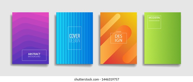 bright fresh gradient color abstract pattern background cover design. cool modern background design with trendy and vivid vibrant color. blue violet red orange green placard poster vector template.