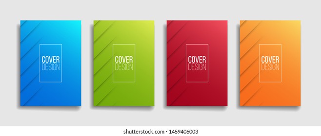 bright fresh gradient color abstract pattern background cover design. cool modern background design with trendy and vivid vibrant color. blue yellow red orange green placard poster vector template.
