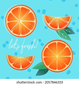 Bright fresh orange will make an excellent textile print