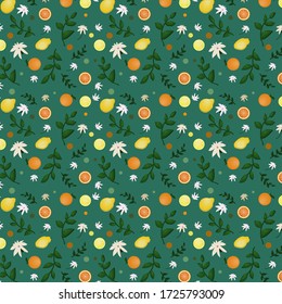 bright fresh pattern with citruses