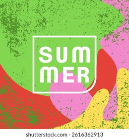 Bright and fresh summer creative concept. Modern abstract art design with fluid shapes. Template for celebration, advertising, branding, banner, cover, label, poster and sale. Illustrations vector