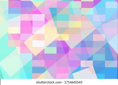 Bright fresh vector background. Color squares overlay abstraction. Trendy abstract design for cover. Modern technology wallpaper. Colorful banner template. Color block ornament. Digital texture