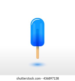 Bright frozen ice cream, vector realistic ice pop icon - Shutterstock ID 436897138