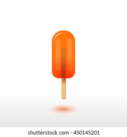 Bright frozen ice cream, vector realistic ice pop icon