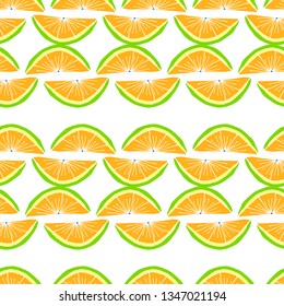 Bright Fruit Pattern With Citrus Fruit. Colorful Background  For Textile Or Book Covers, Manufacturing, Wallpapers, Print, Gift Wrap And Scrapbooking.