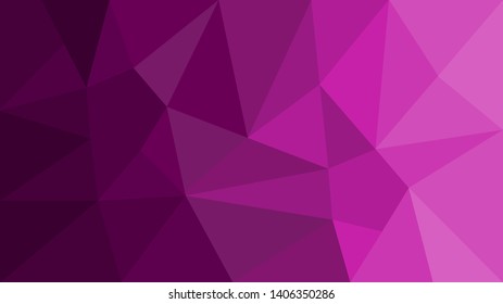 Bright fuchsia polygonal vector background. Trendy, pink and modern wallpaper. Usable for banner, poster, flyer, cover, website