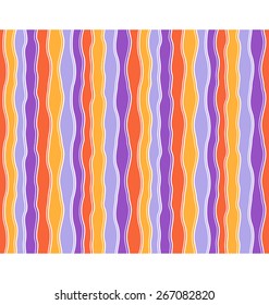 Bright fun abstract seamless vertical wave pattern
