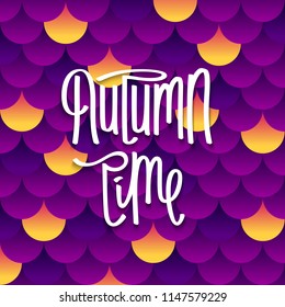 Bright and fun Autumn background. Volume layered pattern from many circles. Modern paper cut style. Vector design