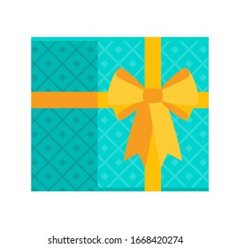 Bright fun holiday gift boxes. Element for cards for birthday, new year and christmas, anniversary. Pleasant surprise, joy and festive mood. Flat vector illustration.