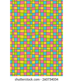 Bright fun mosaic seamless pattern